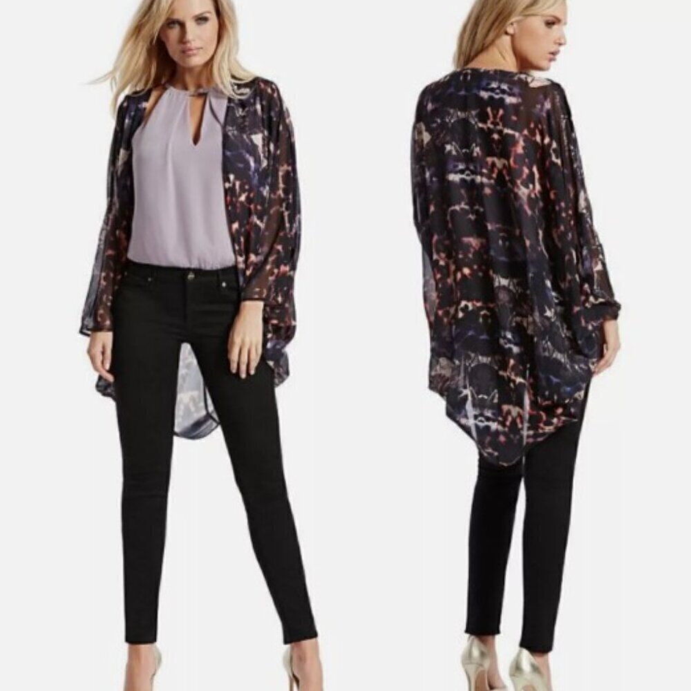 Guess by Marciano Patterned Sheer Kimono Size XS/S